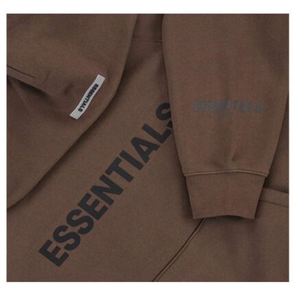 Essentials Brown Hoodie Back