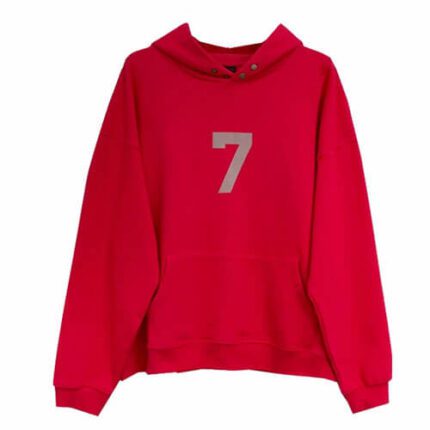 Fear of God Essentials 7th Collection Hoodie Red