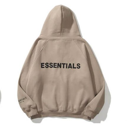 khaki fear of good essentials hoodie